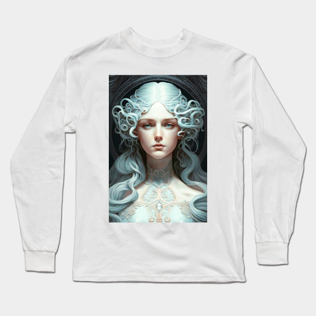 The Snow Princess Long Sleeve T-Shirt by ArtNouveauChic